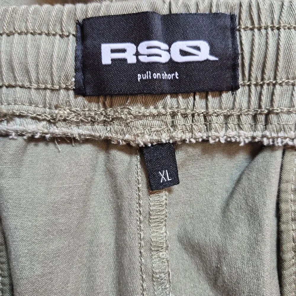 RSQ Men's Pull On Shorts Size XL Military Green Elastic Waist Pockets
